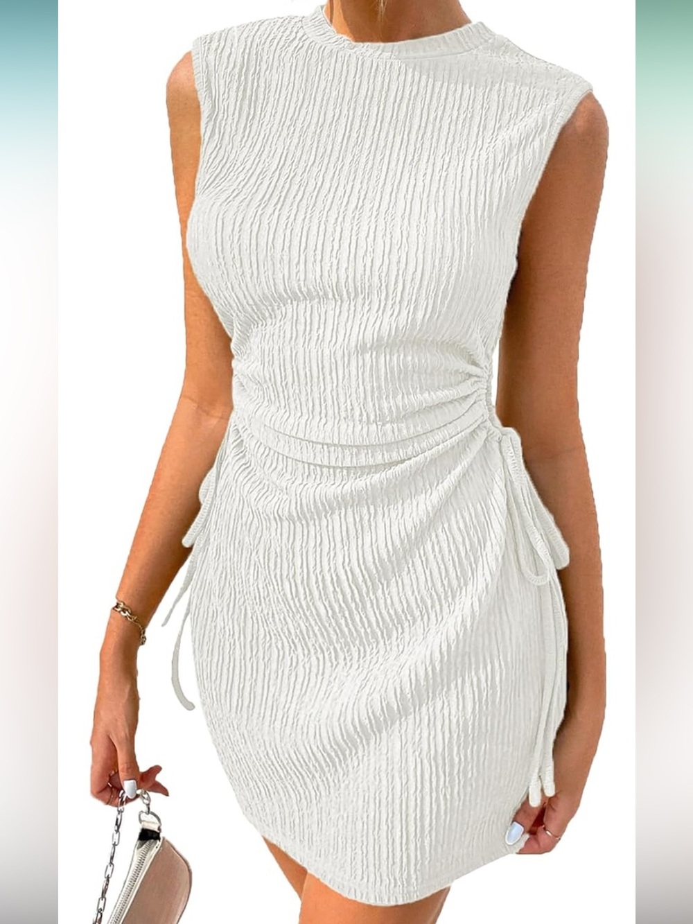 White Mini Dress, Medium